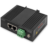 Digitus Inyector Gigabit Ethernet PoE, Industrial, Inyector PoE negro