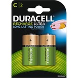 Duracell Ultra C Batería recargable Níquel-metal hidruro (NiMH) Batería recargable, C, Níquel-metal hidruro (NiMH), 1,2 V, 2 pieza(s), 2200 mAh