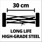 EINHELL GC-HM 300 Negro, Rojo, Cortacéspedes helicolidales rojo/Negro, 30 cm, 1,3 cm, 3,7 cm, 150 m², Hojas cilíndricas, 16 L