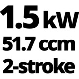 EINHELL GC-MM 52 I AS 1500 W Gasolina Negro, Gris, Rojo, Cortabordes rojo/Negro, Cortabordes, Empuñadura en U, 2,4 mm, 4 m, 9600 RPM, Negro, Gris, Rojo