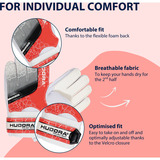 HUDORA 71617, Guantes rojo/blanco