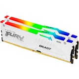 Kingston FURY FURY Beast 32GB 6800MT/s DDR5 CL34 DIMM (Kit de 2) White RGB EXPO, Memoria RAM blanco, 32 GB, 2 x 16 GB, DDR5, 288-pin DIMM, Blanco