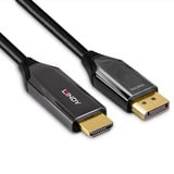 Lindy 40932 adaptador de cable de vídeo 3 m DisplayPort HDMI Negro negro, 3 m, DisplayPort, HDMI, Macho, Macho, Derecho