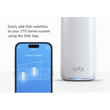 Netgear Orbi 770 Tribanda (2.4 GHz / 5 GHz / 6 GHz) Wi-Fi 7 (802.11be) Blanco 7 Interno, Punto de acceso de malla blanco, Blanco, Interno, Sistema de malla, 540 m², Tribanda (2.4 GHz / 5 GHz / 6 GHz), Wi-Fi 7 (802.11be)