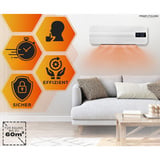ProfiCare Calefactor cerámico de pared PC-HL 3116, Termoventiladores blanco