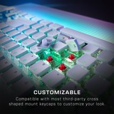 Turtle Beach Vulcan II Max teclado Juego USB Alemán Blanco, Teclado para gaming blanco/Transparente, Completo (100%), Alámbrico, USB, Switch de tecla optomecánico, LED RGB, Blanco