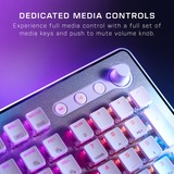 Turtle Beach Vulcan II Max teclado Juego USB Alemán Blanco, Teclado para gaming blanco/Transparente, Completo (100%), Alámbrico, USB, Switch de tecla optomecánico, LED RGB, Blanco