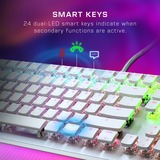 Turtle Beach Vulcan II Max teclado Juego USB Alemán Blanco, Teclado para gaming blanco/Transparente, Completo (100%), Alámbrico, USB, Switch de tecla optomecánico, LED RGB, Blanco