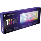 Turtle Beach Vulcan II Max teclado Juego USB QWERTZ Alemán Blanco, Teclado para gaming blanco/Transparente, Alámbrico, USB, Switch de tecla optomecánico, QWERTZ, LED RGB, Blanco