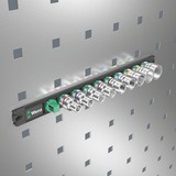 Wera Barra magnética para dados C Imperial 1 Juego de dados para llave de vaso 1/2", en pulgadas, Llave de tubo negro/Verde