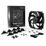 be quiet! SILENT WINGS 4 | 140mm Carcasa del ordenador Ventilador 14 cm Negro 1 pieza(s) negro, Ventilador, 14 cm, 1100 RPM, 13,6 dB, 51,3 cfm, 87,16 m³/h