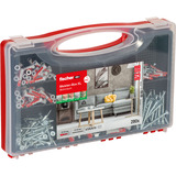 fischer Meister-Box XL Sala de estar + Tornillos, Pasador gris claro/Rojo