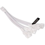 Alphacool Divisor de cable en Y 4 pines a 4x 4 pines PWM, 15 cm, Cable Y blanco