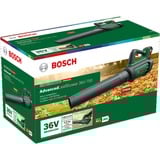 Bosch AdvancedLeafBlower 36V-750 (1x2.0Ah), Soplador de hojas verde/Negro, Soplador manual, 100 kmh, 200 kmh, Batería, 1,5 m/s², 254 mm