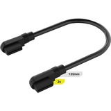 Corsair iCUE LINK Cable Slim, 135mm, 90° doblado negro