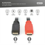 Digitus Cable de conexión HDMI High Speed con Ethernet y amplificador de señal negro