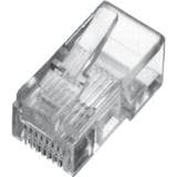 Digitus Conectores modulares CAT.5e para cable redondo, sin blindaje, 100 piezas, Enchufe 
