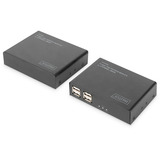 Digitus Set extensor KVM HDMI 4K HDBaseT 2.0, Alargador de HDMI negro