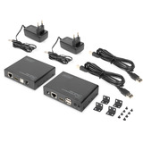 Digitus Set extensor KVM HDMI 4K HDBaseT 2.0, Alargador de HDMI negro