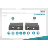 Digitus Set extensor KVM HDMI 4K HDBaseT 2.0, Alargador de HDMI negro