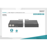 Digitus Set extensor KVM HDMI 4K HDBaseT 2.0, Alargador de HDMI negro