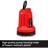 EINHELL Bomba de agua limpia a batería Power X-Change GE-SP 18 LL Li-Solo, 18 Voltios, Bombas presión e inmersión rojo/Negro