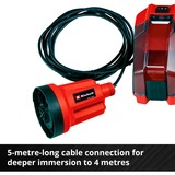 EINHELL Bomba de agua limpia a batería Power X-Change GE-SP 18 LL Li-Solo, 18 Voltios, Bombas presión e inmersión rojo/Negro