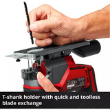 EINHELL TE-JS 18/100 Li - Solo, 4321270, Sierra de calar rojo/Negro