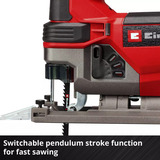 EINHELL TE-JS 18/100 Li - Solo, 4321270, Sierra de calar rojo/Negro