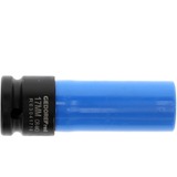 GEDORE Punta de destornillador resistente roja 1/2", SW 17mm, Llave de tubo azul