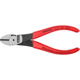 KNIPEX 74 01 140 alicate Alicates de corte diagonal rojo, Alicates de corte diagonal, Acero cromo vanadio, De plástico, Rojo, 14 cm, 131 g