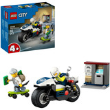 LEGO City Persecución en Moto de Policía, Juegos de construcción Juego de construcción, 4 año(s), Plástico, 65 pieza(s), 158 g