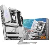 MSI MPG X870E EDGE TI WIFI placa base AMD X870E Zócalo AM5 ATX plateado, AMD, Zócalo AM5, AMD Ryzen 7000 Series, AMD Ryzen 8000 Series, AMD Ryzen 9000 Series, Zócalo AM5, 256 GB, DDR5-SDRAM