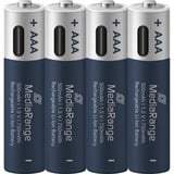 MediaRange Batería USB-C Li-Ion, Mignon AA I 1.5V | 500 mAh, paquete de 4 