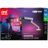 One for all Brazo universal para monitor de juego individual, Soporte de monitor blanco