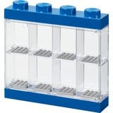 Room Copenhagen LEGO Vitrina de minifiguras azul, Caja de depósito azul/Transparente