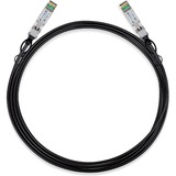 TP-Link TL-SM5220-3M Cable de fibra óptica e InfiniBand SFP+ DAC Negro negro/Plateado, 3 m, DAC, SFP+, SFP+