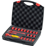 Wiha Juego de llaves de carraca aisladas, 1/4", Llave de tubo rojo/Amarillo