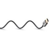 goobay Cable HDMI Plus delgado de alta velocidad con Ethernet, 4K @ 60Hz gris