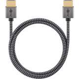 goobay Cable HDMI Plus delgado de alta velocidad con Ethernet, 4K @ 60Hz gris