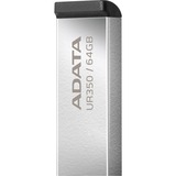 ADATA UR350 unidad flash USB 64 GB USB tipo A 3.2 Gen 1 (3.1 Gen 1) Negro, Lápiz USB níquel/Negro, 64 GB, USB tipo A, 3.2 Gen 1 (3.1 Gen 1), 100 MB/s, Sin tapa, Negro