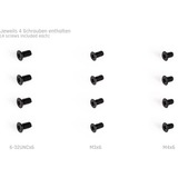 Alphacool Montaje Core Push 25mm M3/M4/UNC 6-32 Juego 4x, Fijación/Instalación negro/Plateado