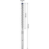 Bosch Expert Broca para martillo SDS Max-8X, Taladro Martillo perforador, Hammer drill bit, 1,6 cm, 340 mm, Concreto, Piedra, 20 cm