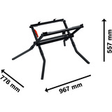 Bosch Mesa de transporte y trabajo GTA 571 Professional, Mesa de trabajo negro
