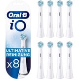 Braun Oral-B iO Limpieza Definitiva 8 unidades, Cabezal de cepillo blanco