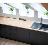 Brennenstuhl Regleta de enchufes estilo Eck 6 tomas negro/Acero fino