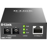 D-Link DMC-F15SC/E convertidor de medio 100 Mbit/s 1310 nm Negro negro, 100 Mbit/s, 10Base-T, 100Base-TX, 100Base-FX, 15000 m, 1310 nm, Negro