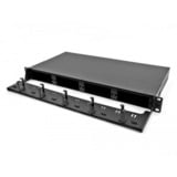 DeLOCK Panel de parcheo LWL HD (Alta Densidad) de 19" 1U, Patch Panel negro