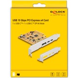 DeLOCK Tarjeta PCIe x4 a 1x USB-C ext. 10 Gbit/s B. + 1x USB-C ext. DP Alt Mode, Controlador USB 