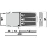 Easy Camp Tienda túnel Hemsedal 3, Tienda de campaña verde oliva
